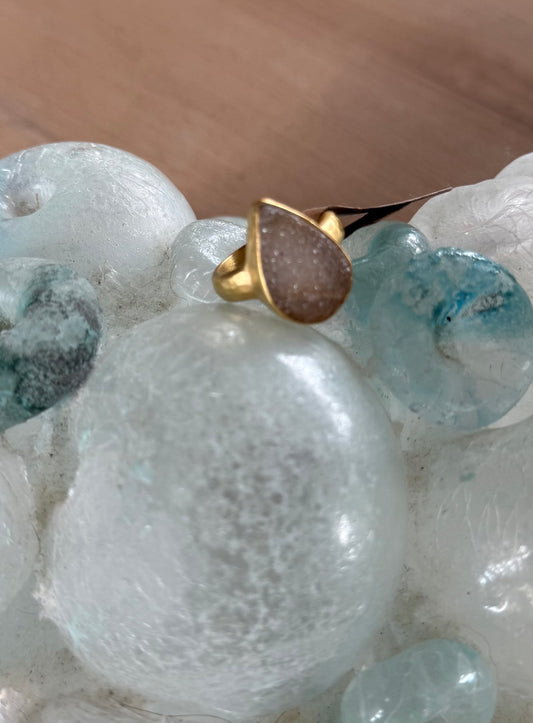 Natural Drusy Ring