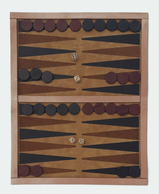 The Drifter 26 Inch Leather Backgammon Board