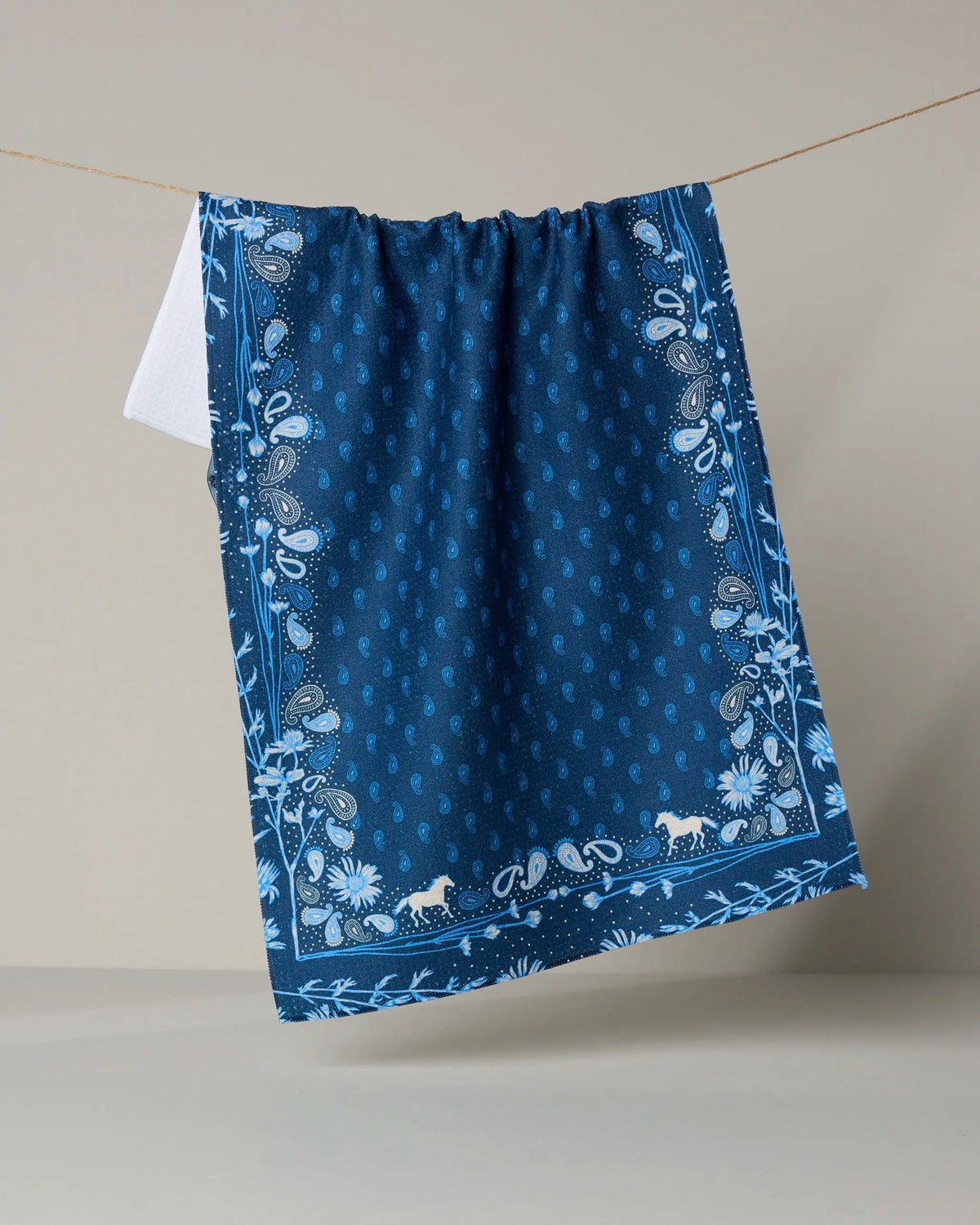 Bronco Indigo Tea Towel