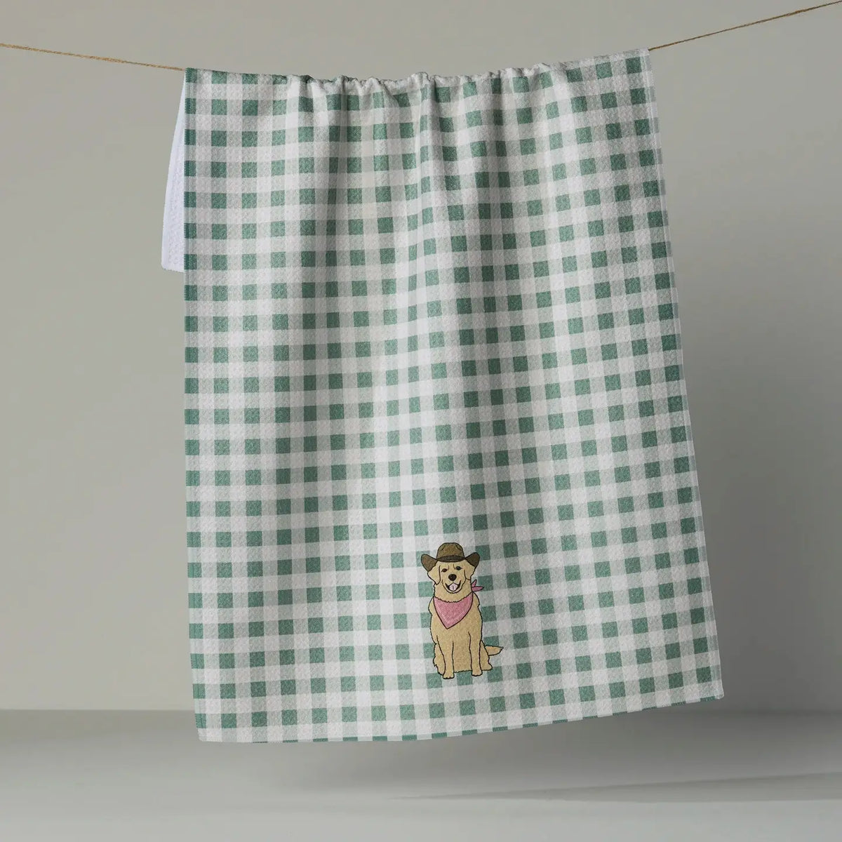 Golden Western Tea Towel Sage