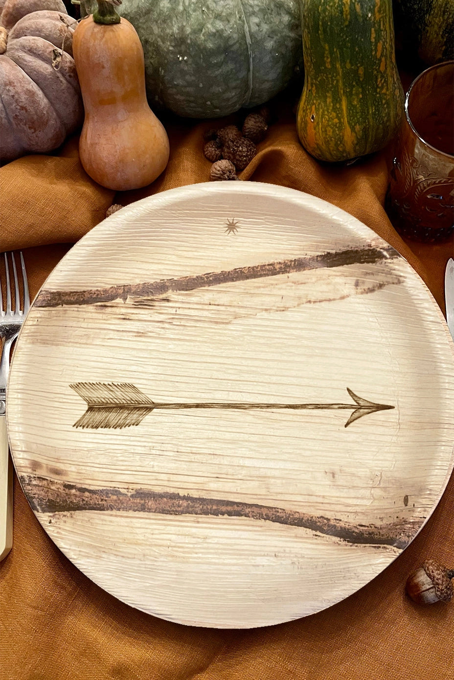 Compostable Palm Leaf Plates | Single Arrow