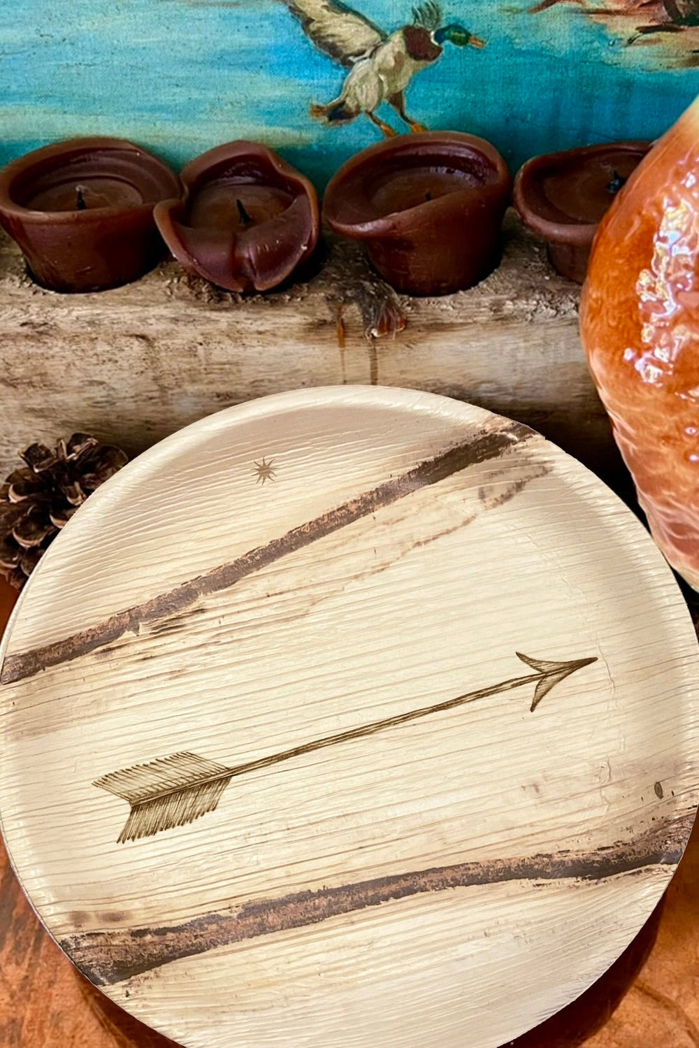Compostable Palm Leaf Plates | Single Arrow
