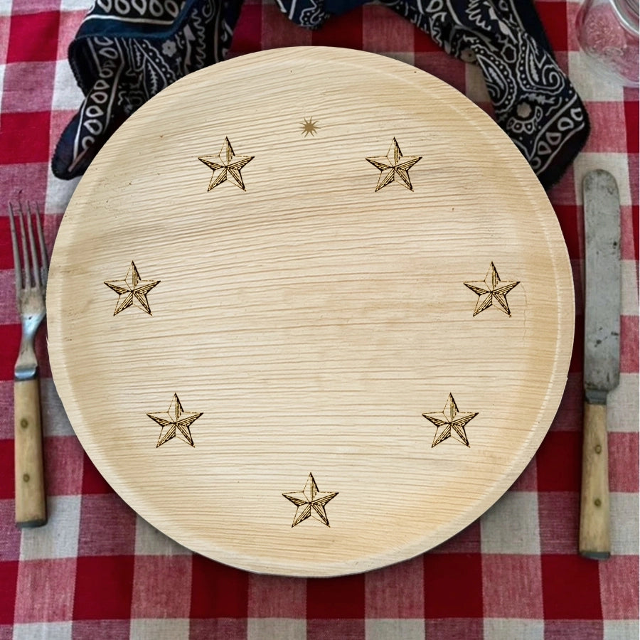 Compostable Palm Leaf Plates | Star Wreath