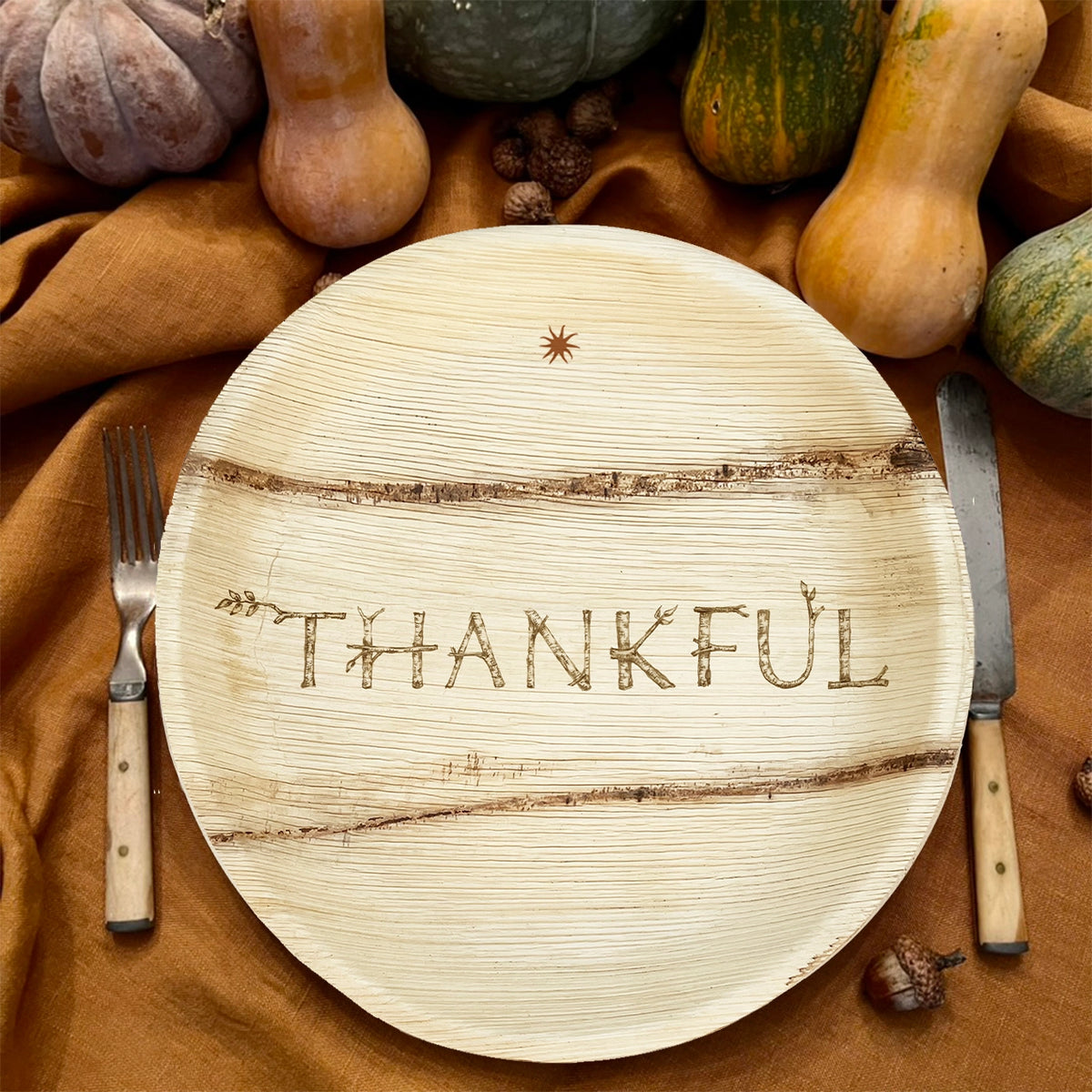Compostable Palm Leaf Plates | Thankful