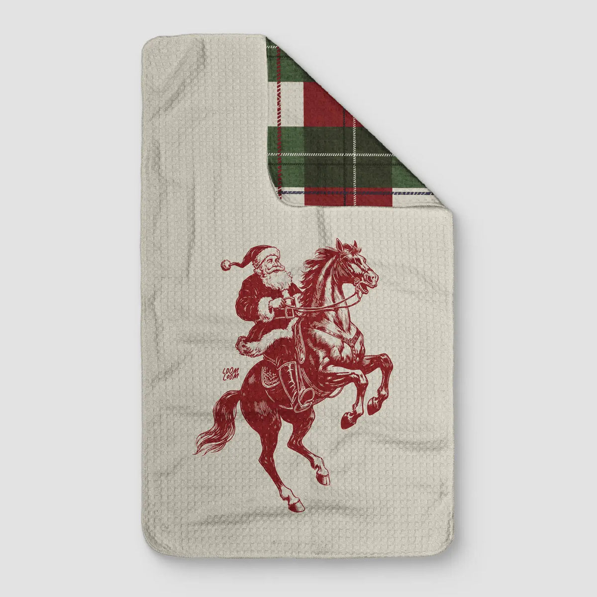 Christmas Rider Reversible Kitchen Towel