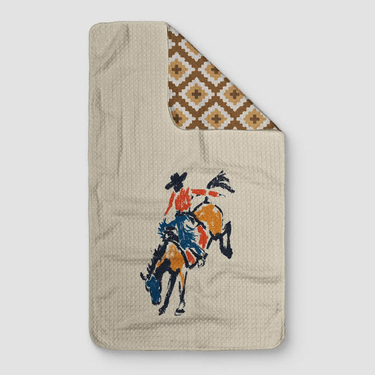 Bucking Bronco Reversible Kitchen Towel