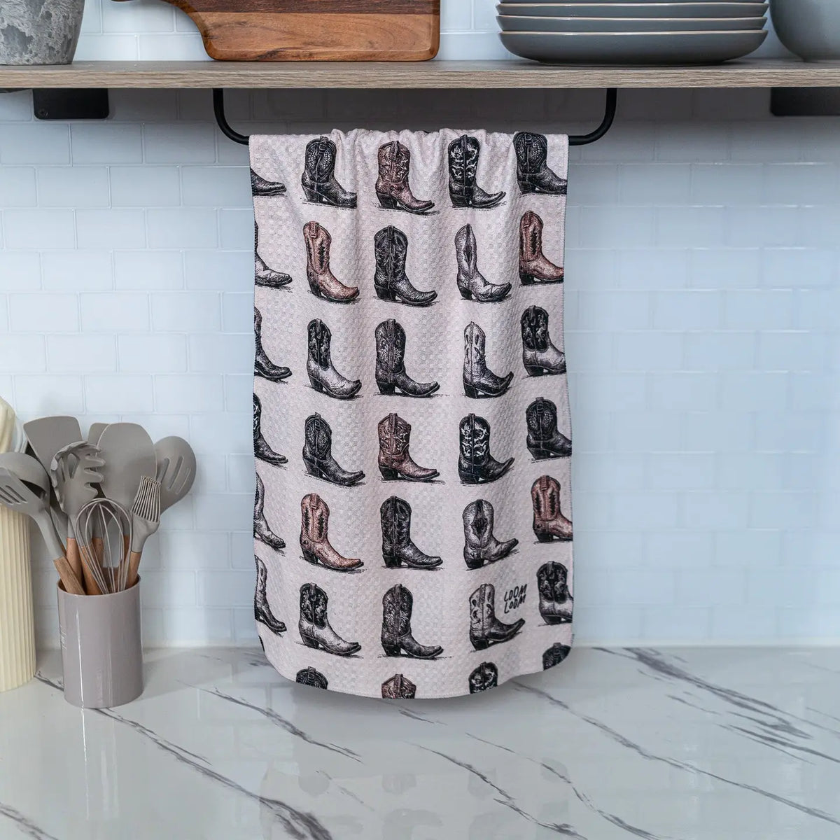 Boot Rows Kitchen Towel