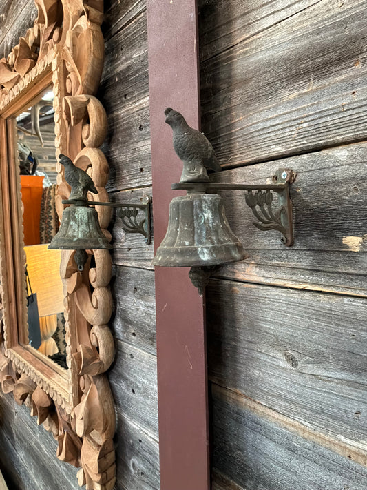 Pair of Vintage Cast Iron Bird Bells