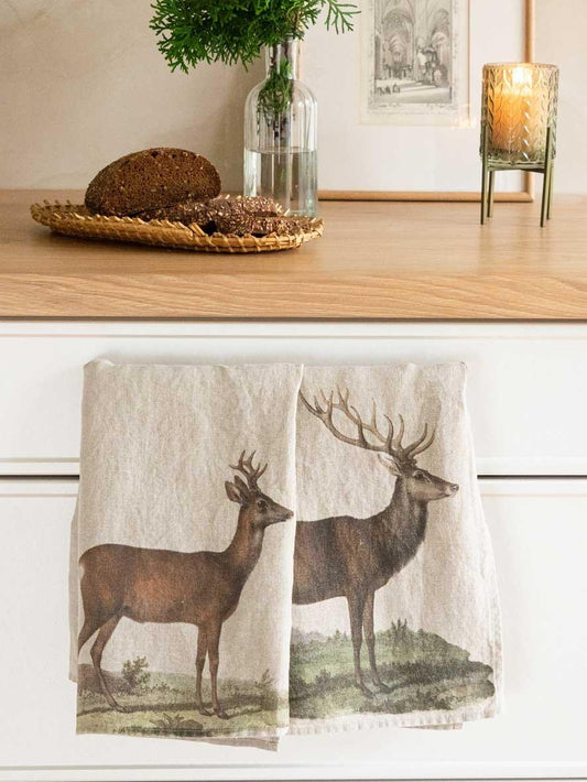 Deer and Roe Deer Kitchen Towels