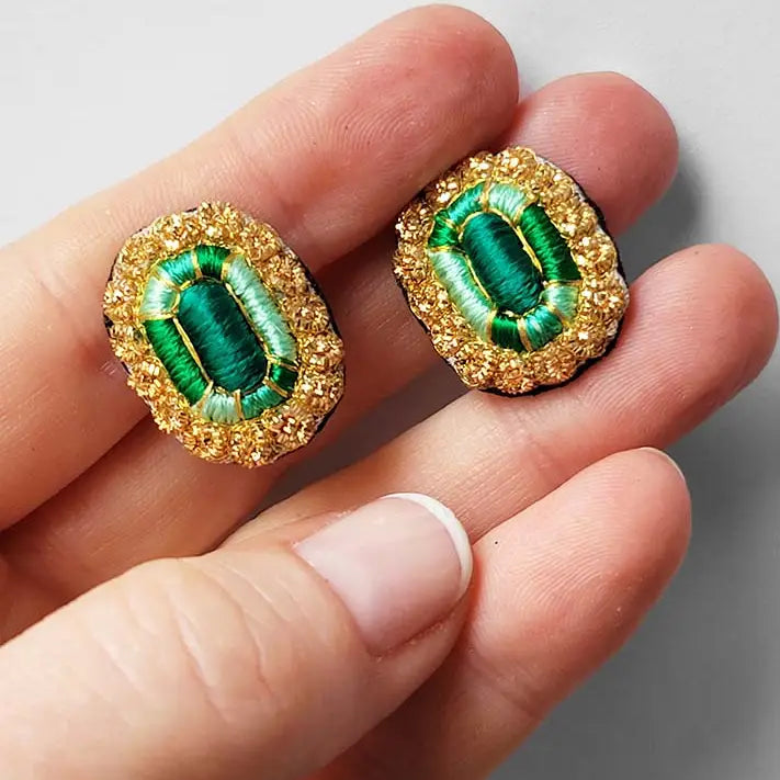 Youkoukoun Xs Emerald Earring