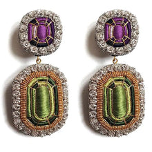Load image into Gallery viewer, Youkoukoun Amethyst and Peridot Earring
