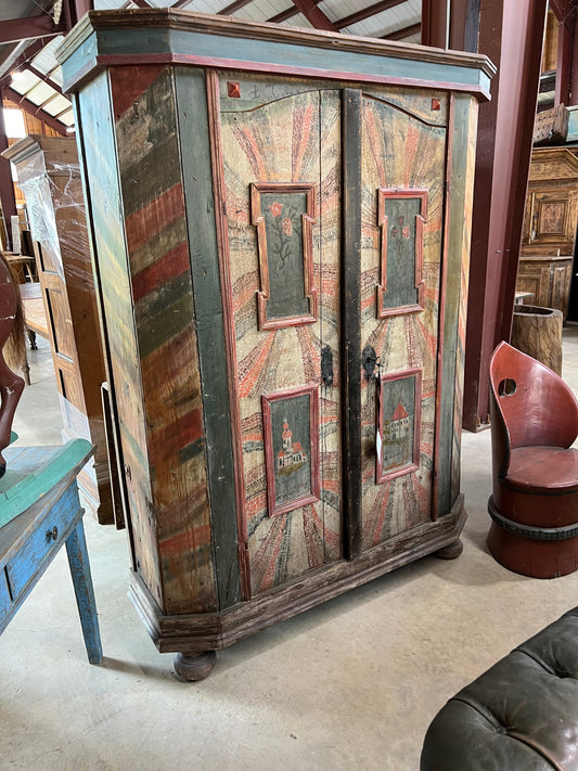 Painted Hungarian Armoire