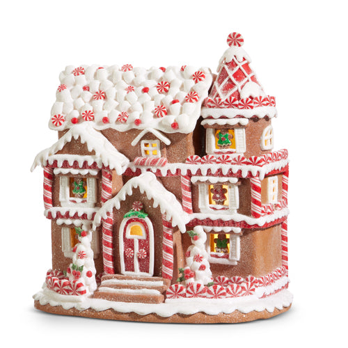 11” Peppermint Gingerbread House