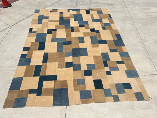 Patchwork Rug Blue