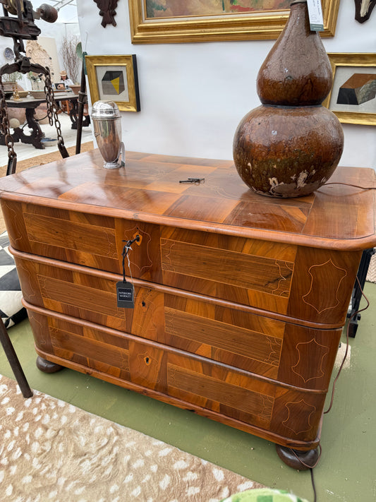 18th Century German Walnut Commode w/Marque