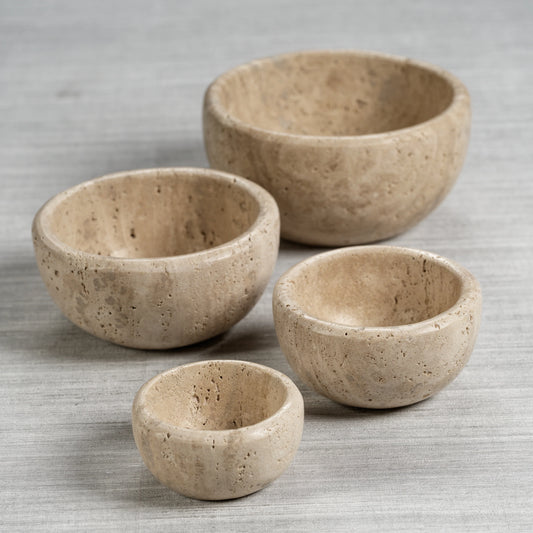 Multi serve Beige Travertine Bowl