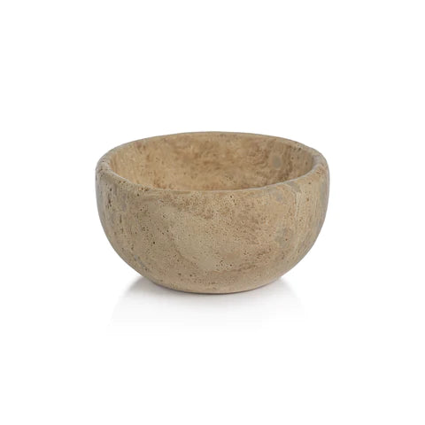 Multi serve Beige Travertine Bowl