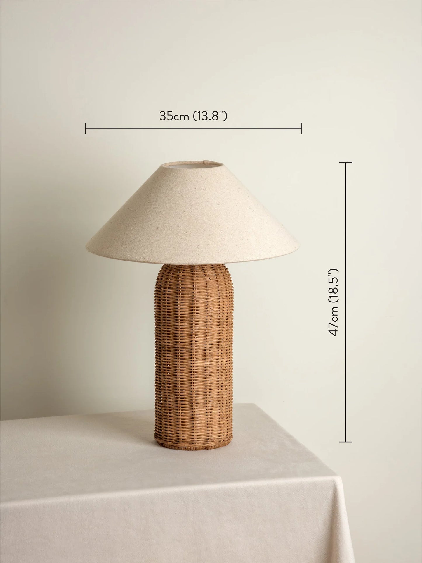 Tall Rattan Table Lamp