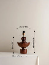Load image into Gallery viewer, Spun Wood Table Lamp with Green Shade
