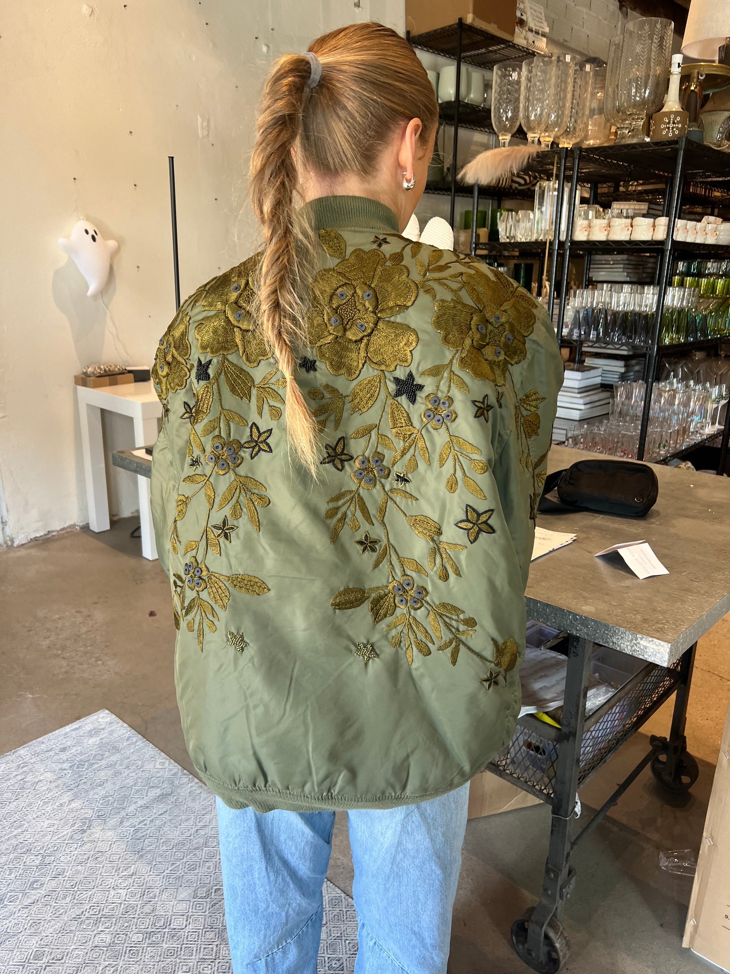 Large Roses Bomber Jacket