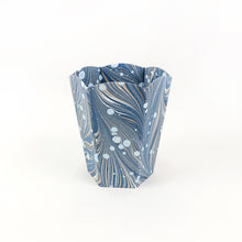 Load image into Gallery viewer, Scalloped Collapsible Basket Blue Fire Whirl
