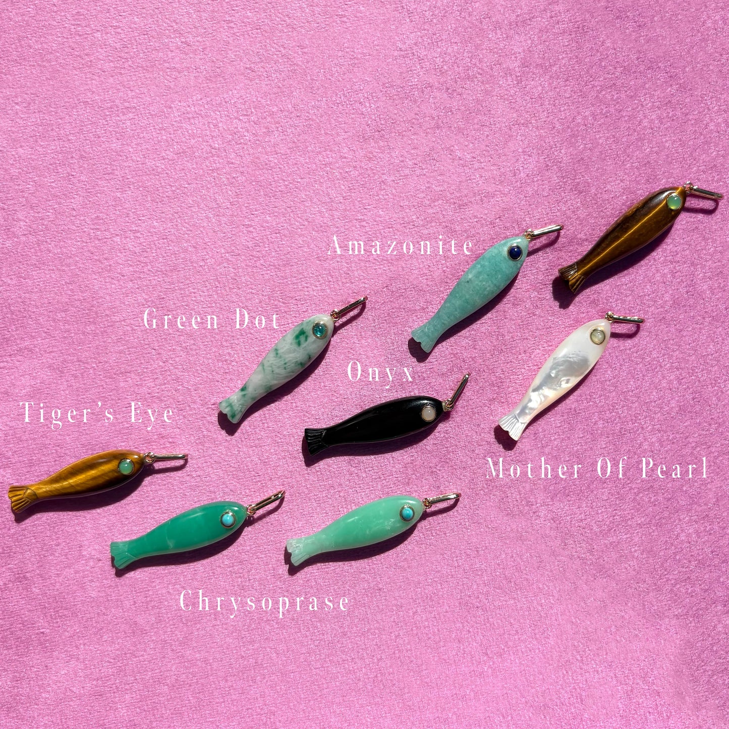 Fish Tigers Eye Charm