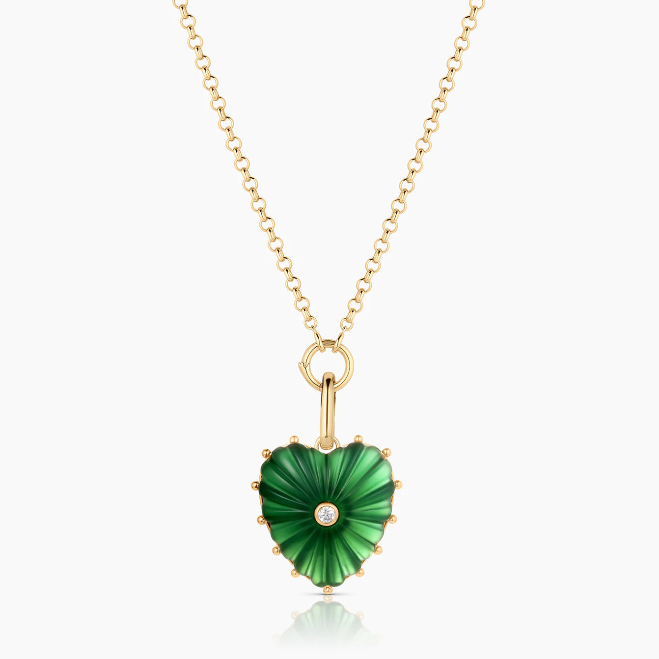 Melanie Jade Clip Heart Charm