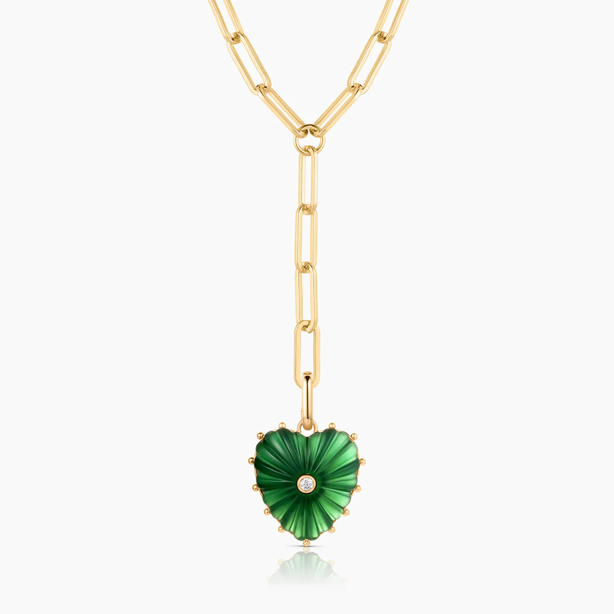 Melanie Green Jade Heart Clip Charm