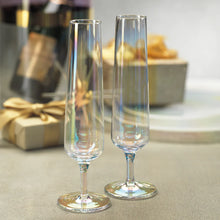 Load image into Gallery viewer, Festive Iridescent Champagne Flute
