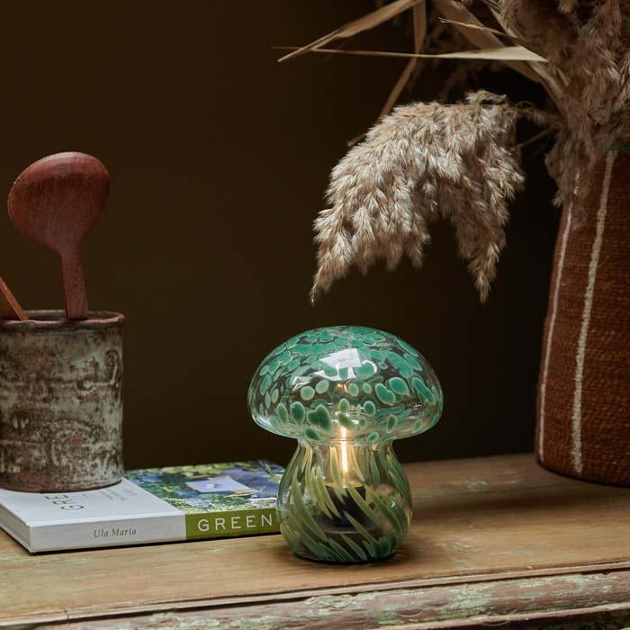 Mushroom Cordless LED Lamp Forest Green