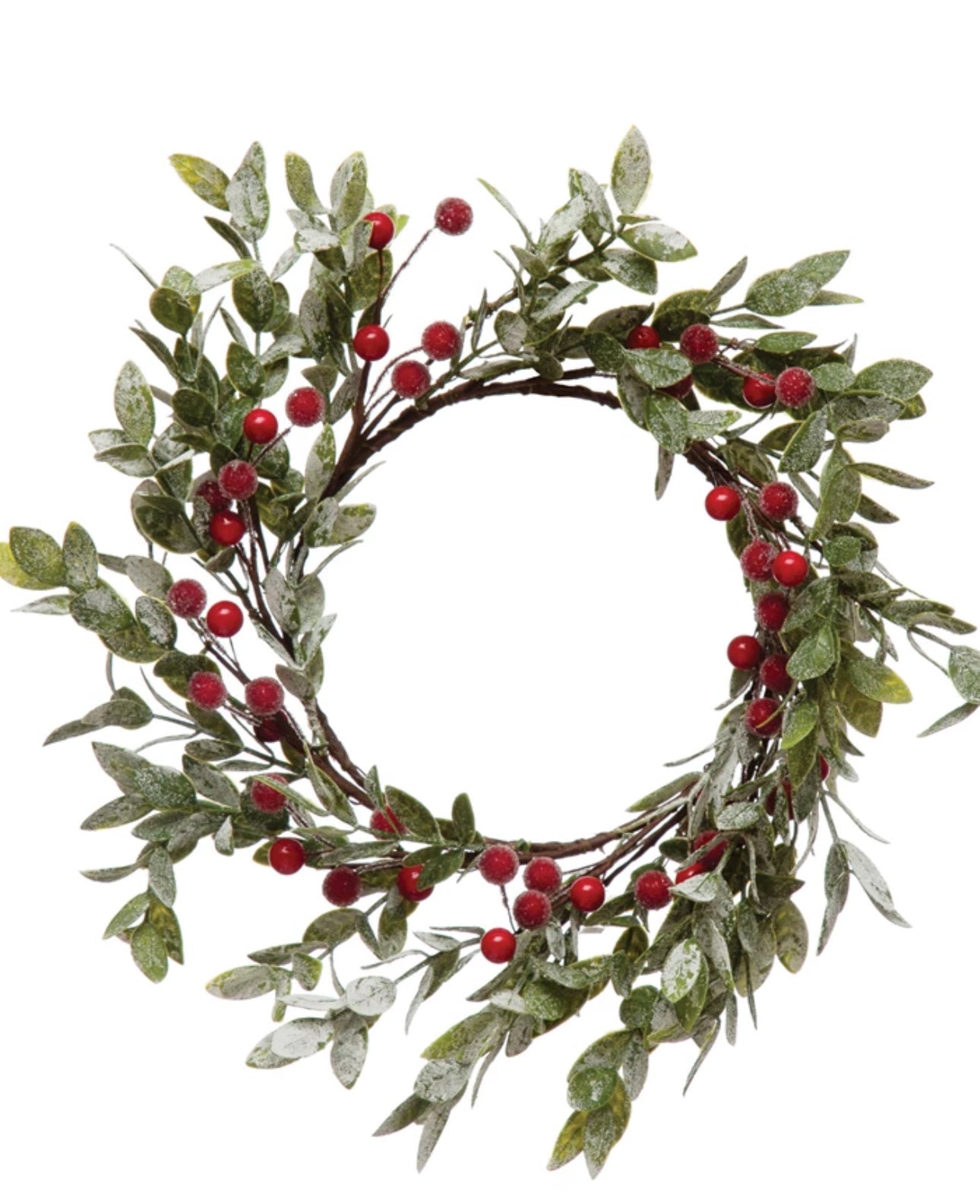 Faux Leaves and Berry Wreath