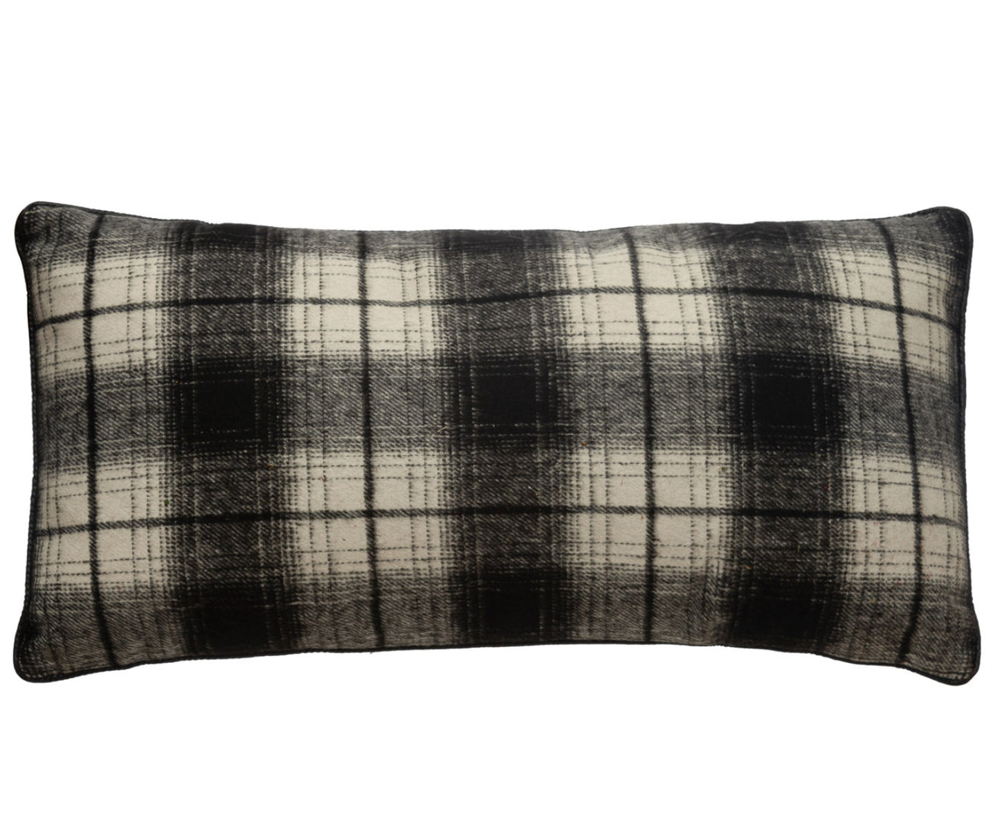 Lumbar Pillow Black Plaid