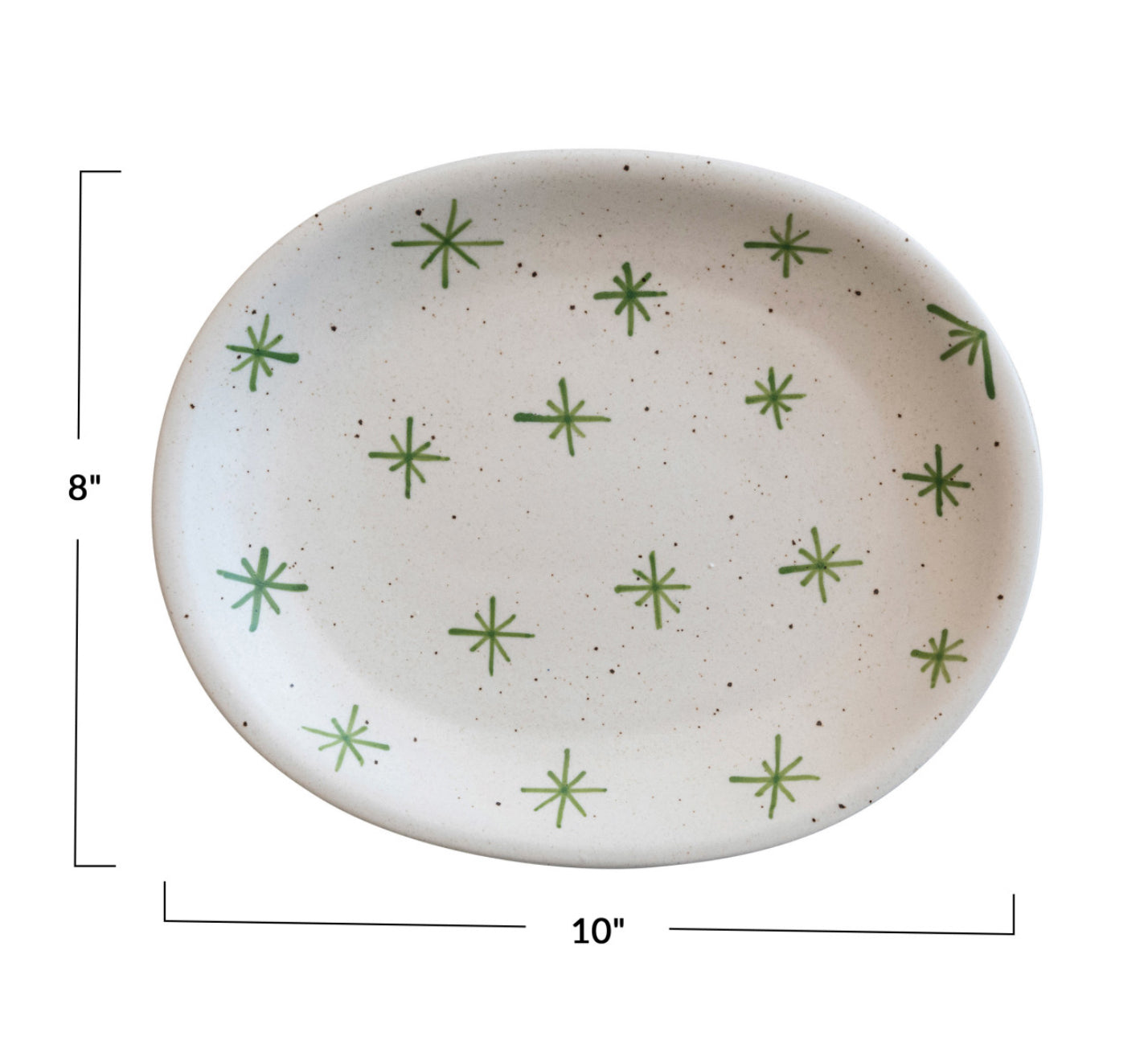 Hand painted Stoneware Platter w/Stars