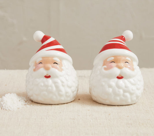 Ceramic Hand Painted Santa Salt and Pepper