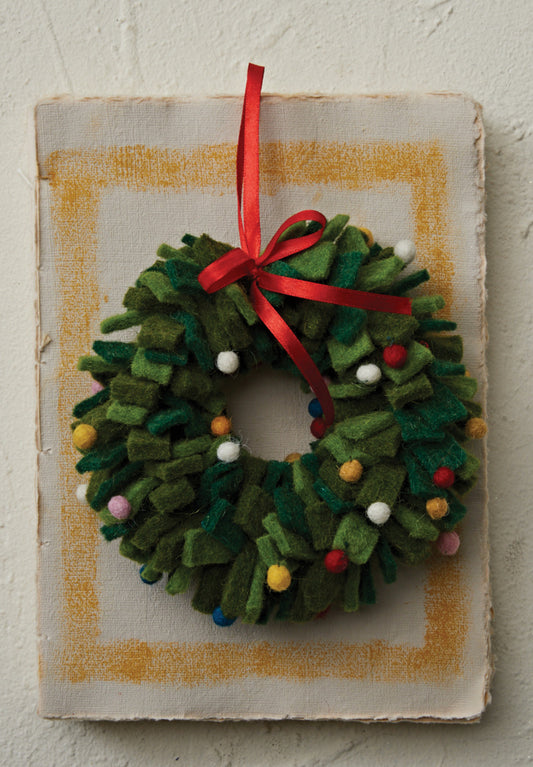 Handmade Wool Felt Wreath