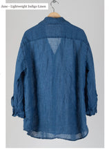 Load image into Gallery viewer, Jane Indigo Linen Oversized Shirt
