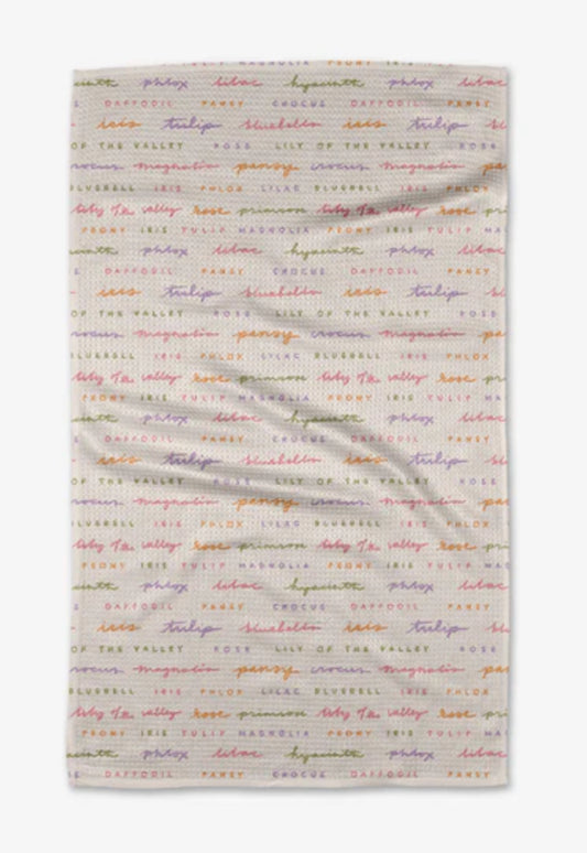 Spring Flowers Tea Towel