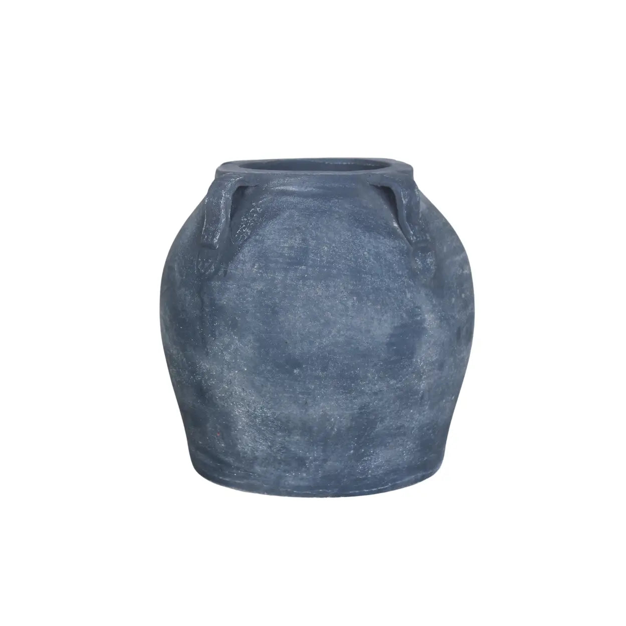 Noir Black Wash Vase with Handles Small