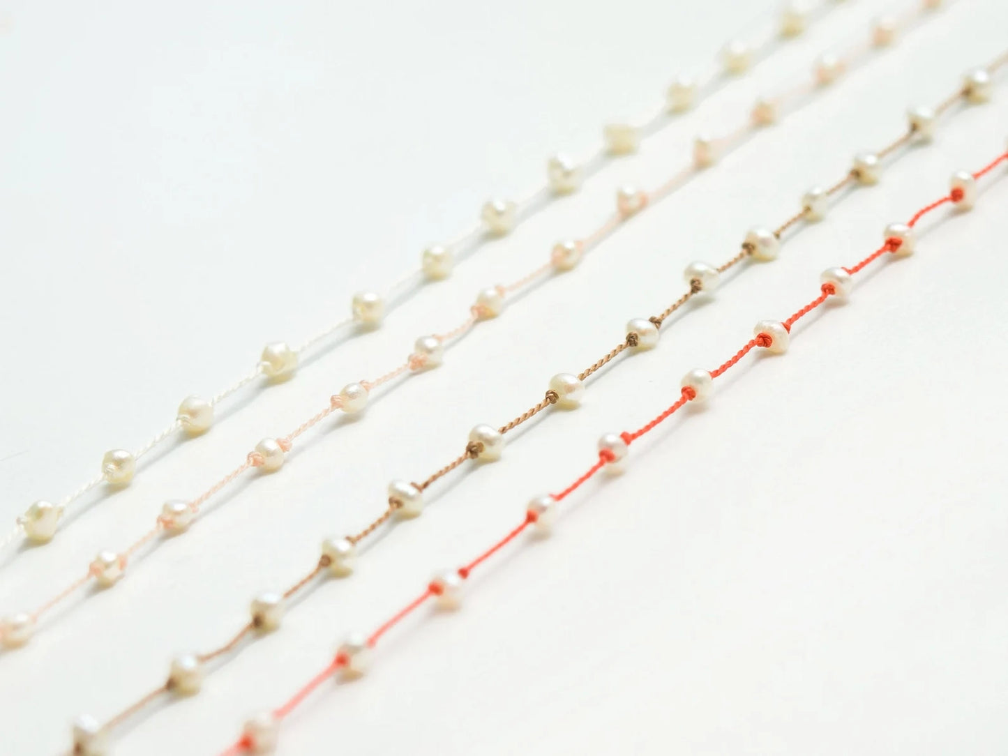 Freshwater Pearl and Silk Knotted Necklace