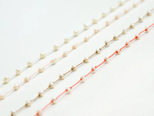 Freshwater Pearl and Silk Knotted Necklace