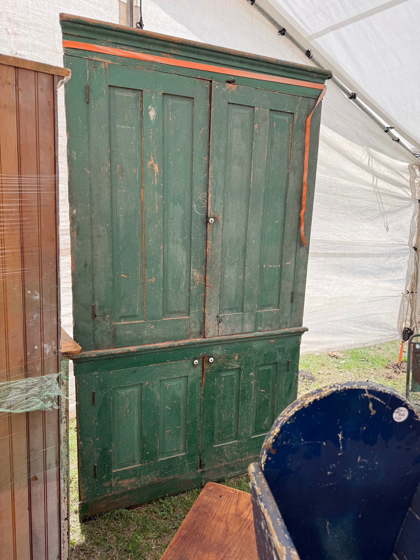 Green Corner Cabinet