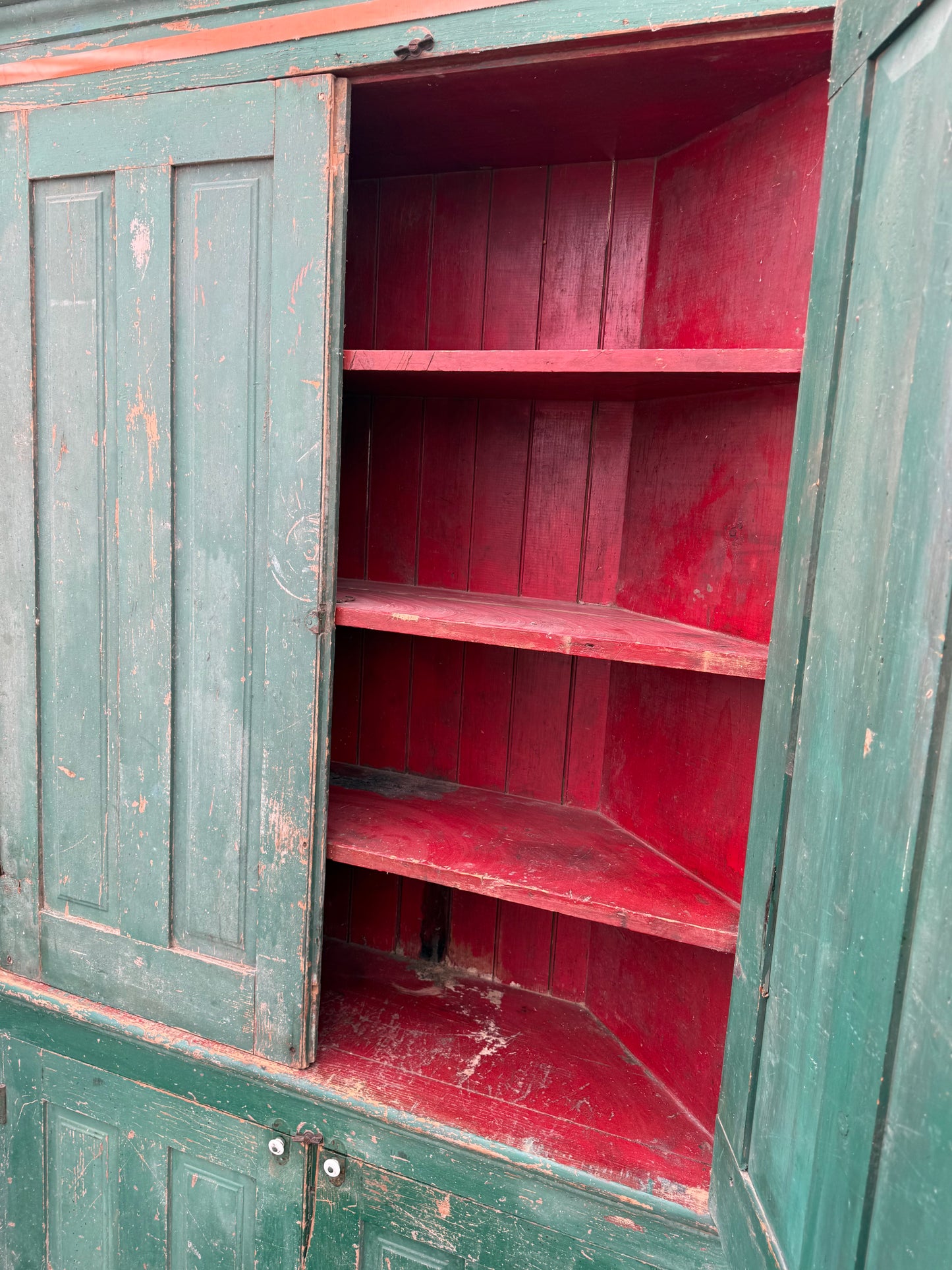 Green Corner Cabinet