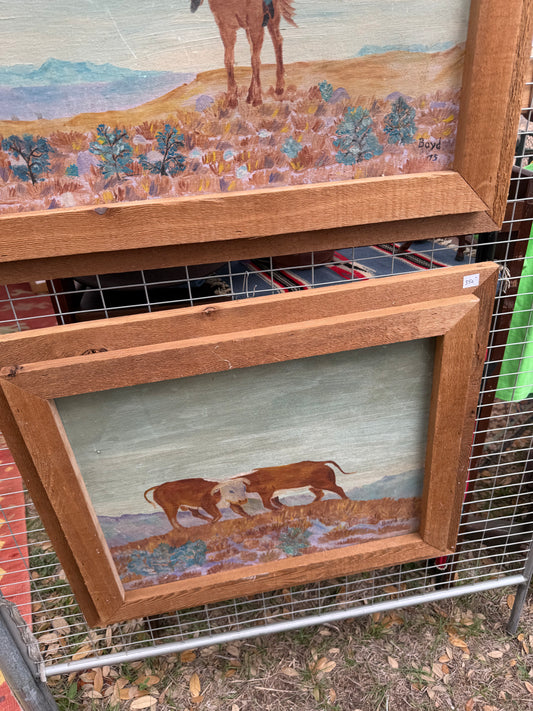 Vintage Cattle Scene