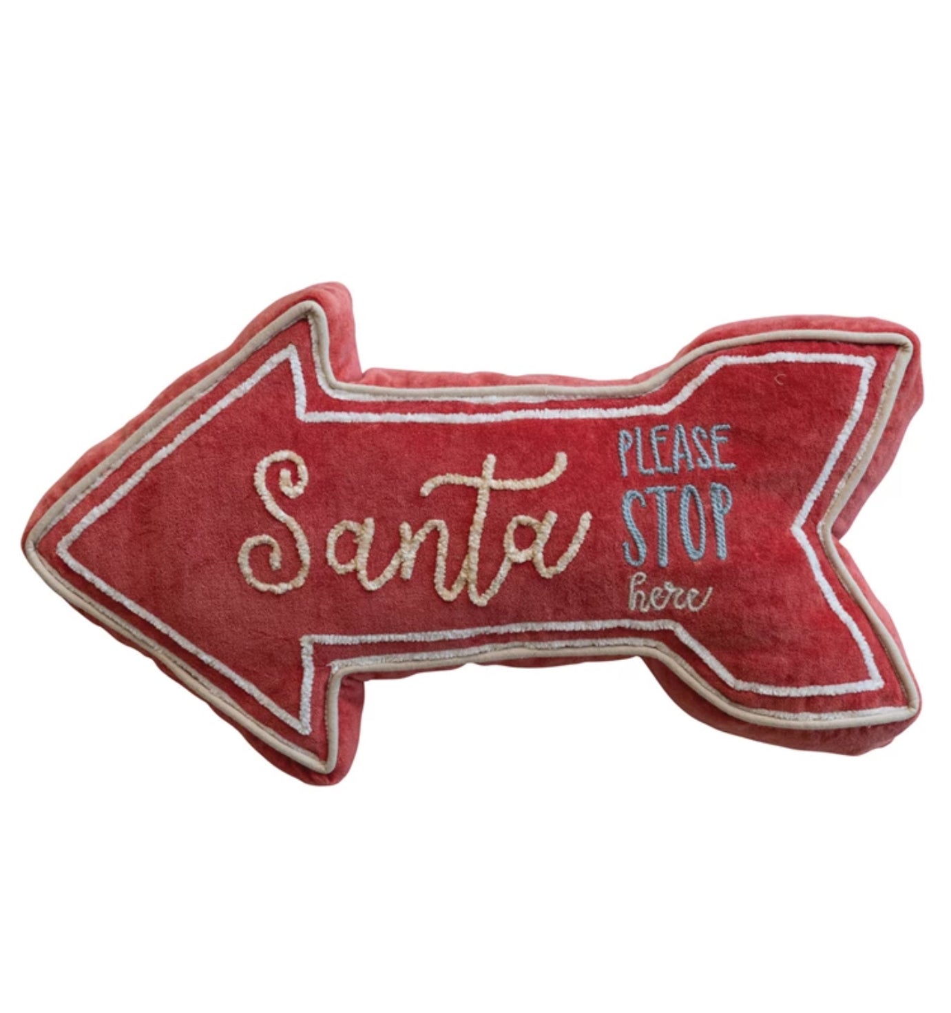 Cotton Velvet Arrow Shaped Lumbar Pillow