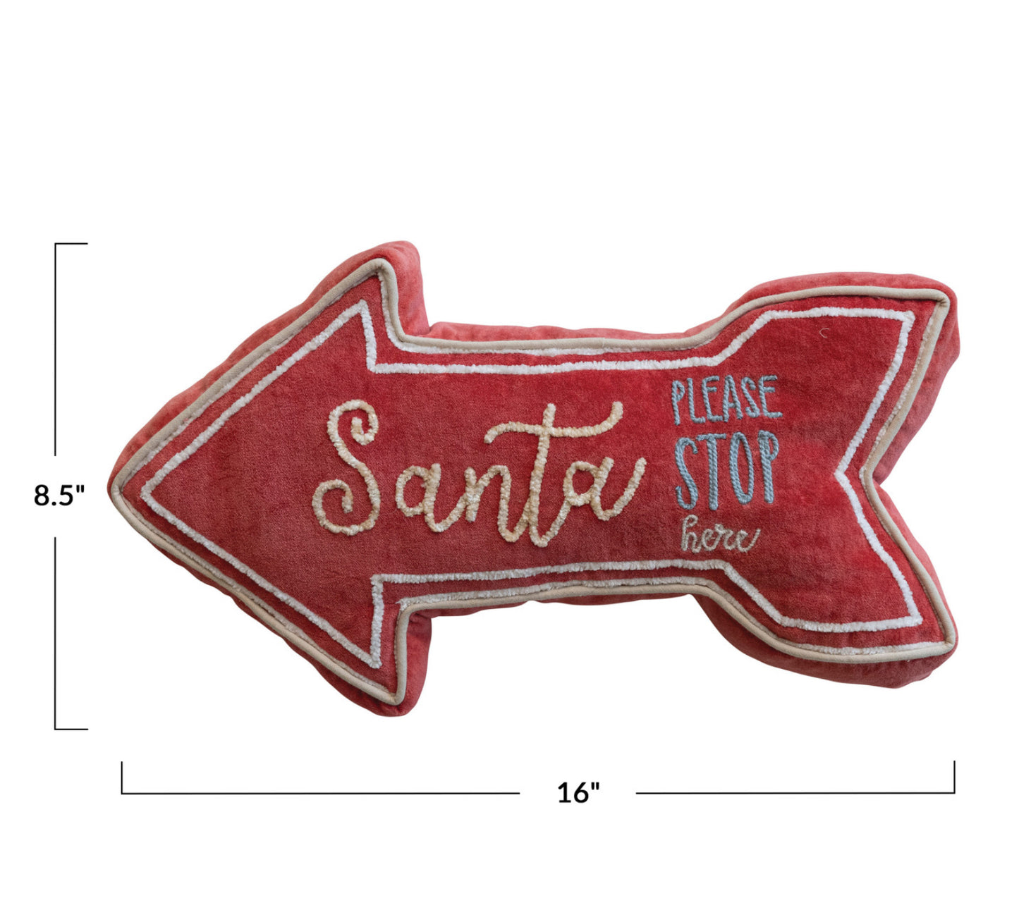 Cotton Velvet Arrow Shaped Lumbar Pillow