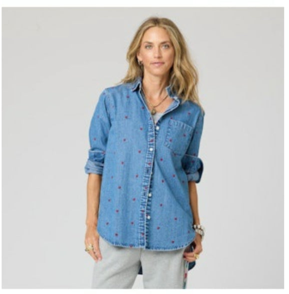 Mia Tiny Heart s Denim Shirt
