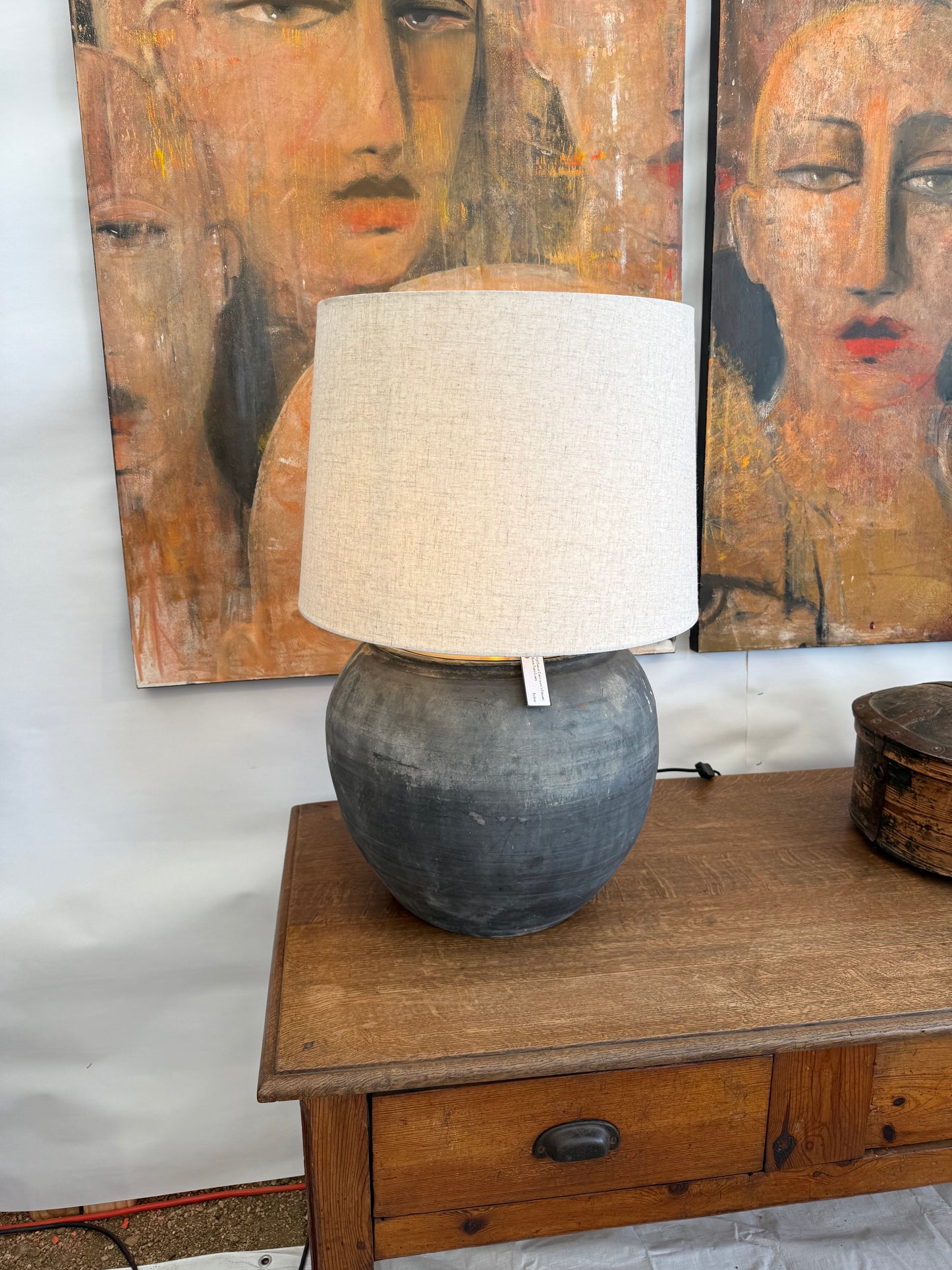 Pair Vintage Large Scale Lamps