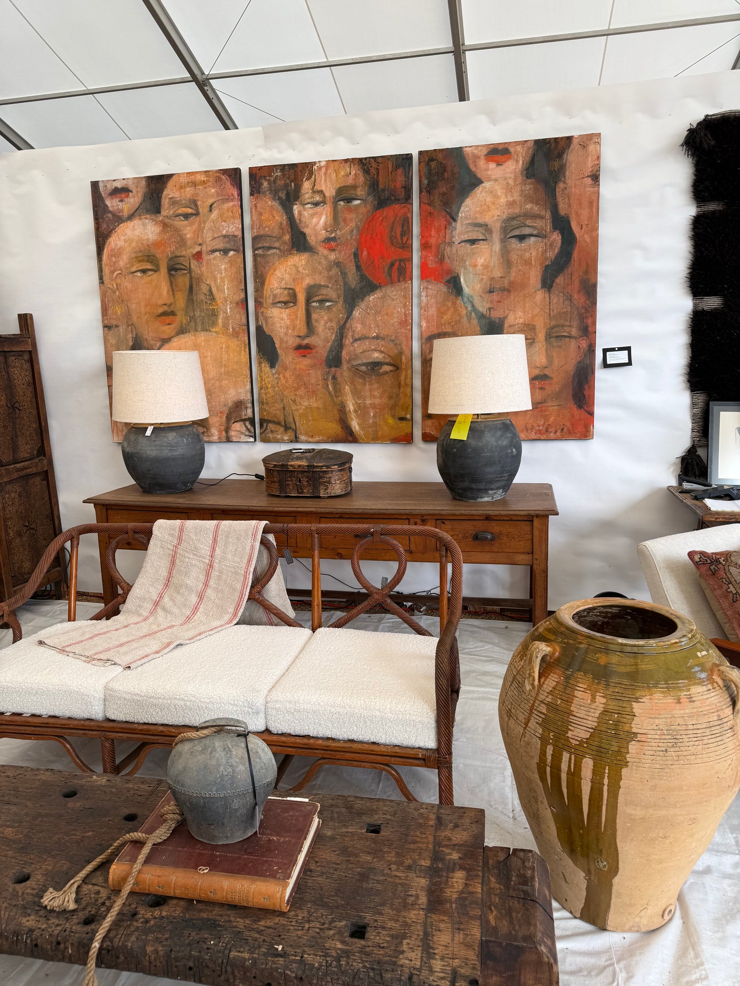 Pair Vintage Large Scale Lamps