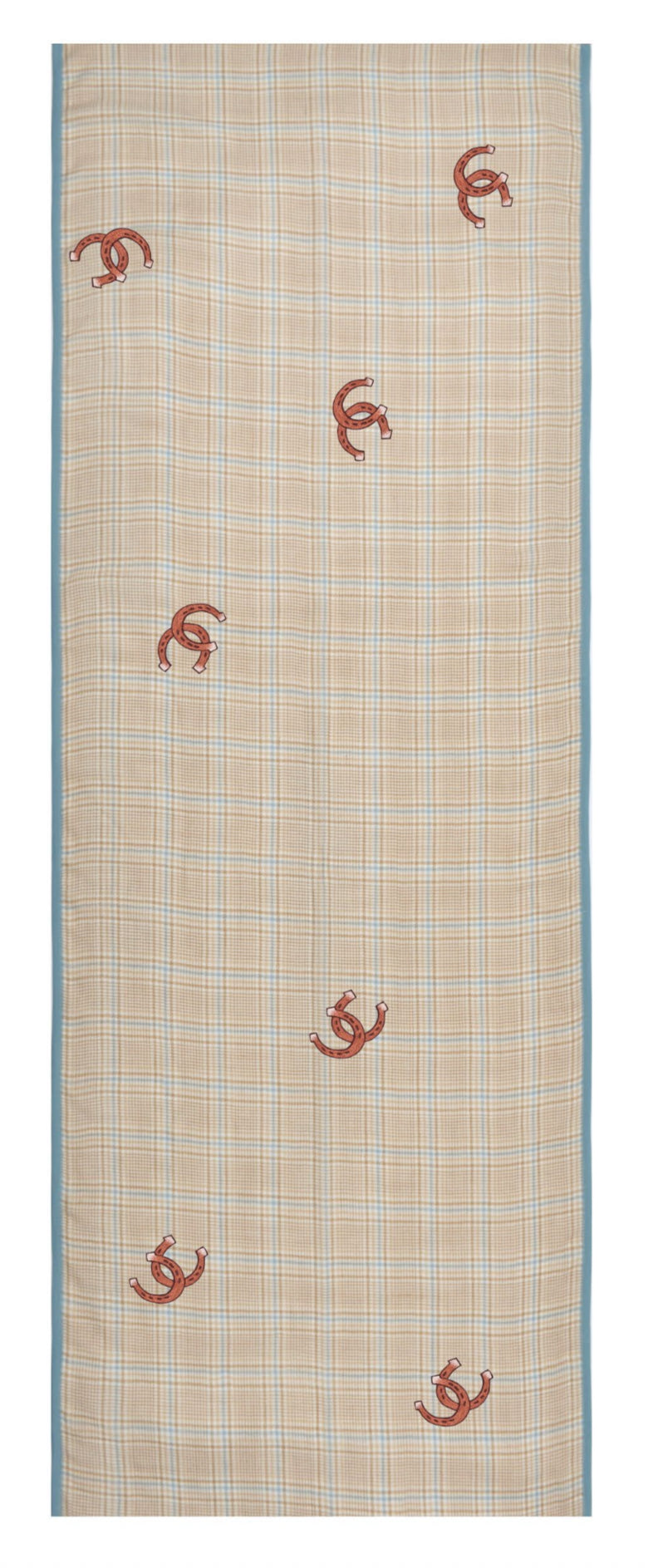 Check Scarf w/Horseshoe