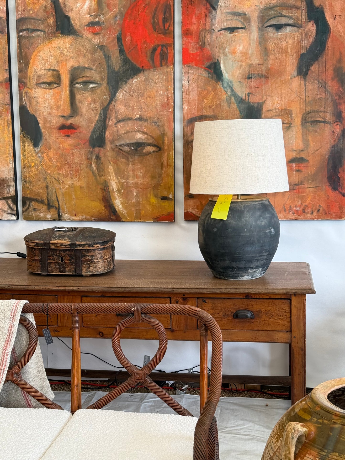 Pair Vintage Large Scale Lamps